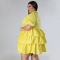 thumbnail image 3 of AURA Women Plus Size Shirt Dress Button Casual Summer Midi Dress Loose Fit Office Vacation Dress, 3 of 8