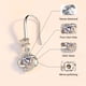 thumbnail image 4 of Pendientes Con Tachuelas De Diamantes, Pendientes Largos Creativos De Cuatro Hojas, Ganchos Para Las Orejas, Joyería Para Mujer, Regalos De Cumpleaños Y Navidad Para Mujeres Y Niñas Monstrate AP006754-01, 4 of 6