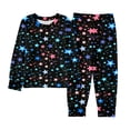 thumbnail image 3 of WOYY Toddler Girls Star Prints Long Sleeve T-Shirt Pants Outfits Sleepwear, Sizes 3-4T, 3 of 4