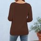 thumbnail image 4 of Camiseta de Manga 3/4 Impresa de Moda Casual de Ajuste Suelto de la Mujer de Verano Cómoda Primavera Y Verano, 4 of 6