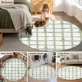 thumbnail image 5 of Round Rug 3.3Ft Washable Non-Slip, Sage Green Buffalo Plaid Circle Area Rugs for Living Room Bedroom, Farmhouse Check Stripes Geometric Indoor Floor Mats Carpet Runner for Home Decor Aesthetic, 5 of 8