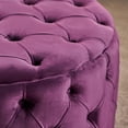 thumbnail image 4 of Zina Purple New Velvet Ottoman, 4 of 5