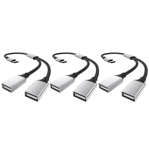 Divisor de adaptador USB C a USB 2.0 dual para MacBook Pro