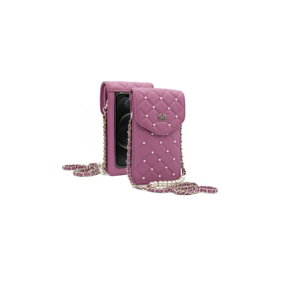 Badgley Mischka Purple Pearls Strap Phone Case