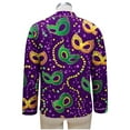 thumbnail image 6 of Tnhcen Women's Carnival Print Button Front Turn - down Collar Long Sleeve Full Length Pajama Set 95% Polyester 5% Spandex Soft Stretchy Sleepwear, S - 2XL, 6 of 9