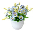 thumbnail image 2 of Ludlz Artificial Flowers - Daisies and Wildflower in Color Pots - Dwarf Bushes Fake Plants Artificial Flower Pot Chrysanthemum Desktop Decor Plastic Everlasting Fake Potted Plant for Balcony, 2 of 8