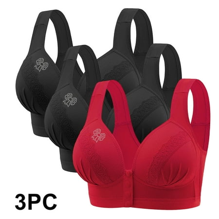 LLYWEY Comfortable Bras for Women No Underwire on Clearance Womens Bras No Underwire Ladies Sport Bra Style-1330 Women Molded Cup Bra Feature Adult Female T-Shirt Sports Bras Red 42B