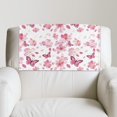 thumbnail image 2 of TSOVTHRID Recliner Headrest Protector, PU Waterproof Headrest Cover, Recliner Headrest Cover for Home,Living Room Decoration 17x27in, Pink Cherry Blossom Butterfly White Print, 2 Pieces, 2 of 7