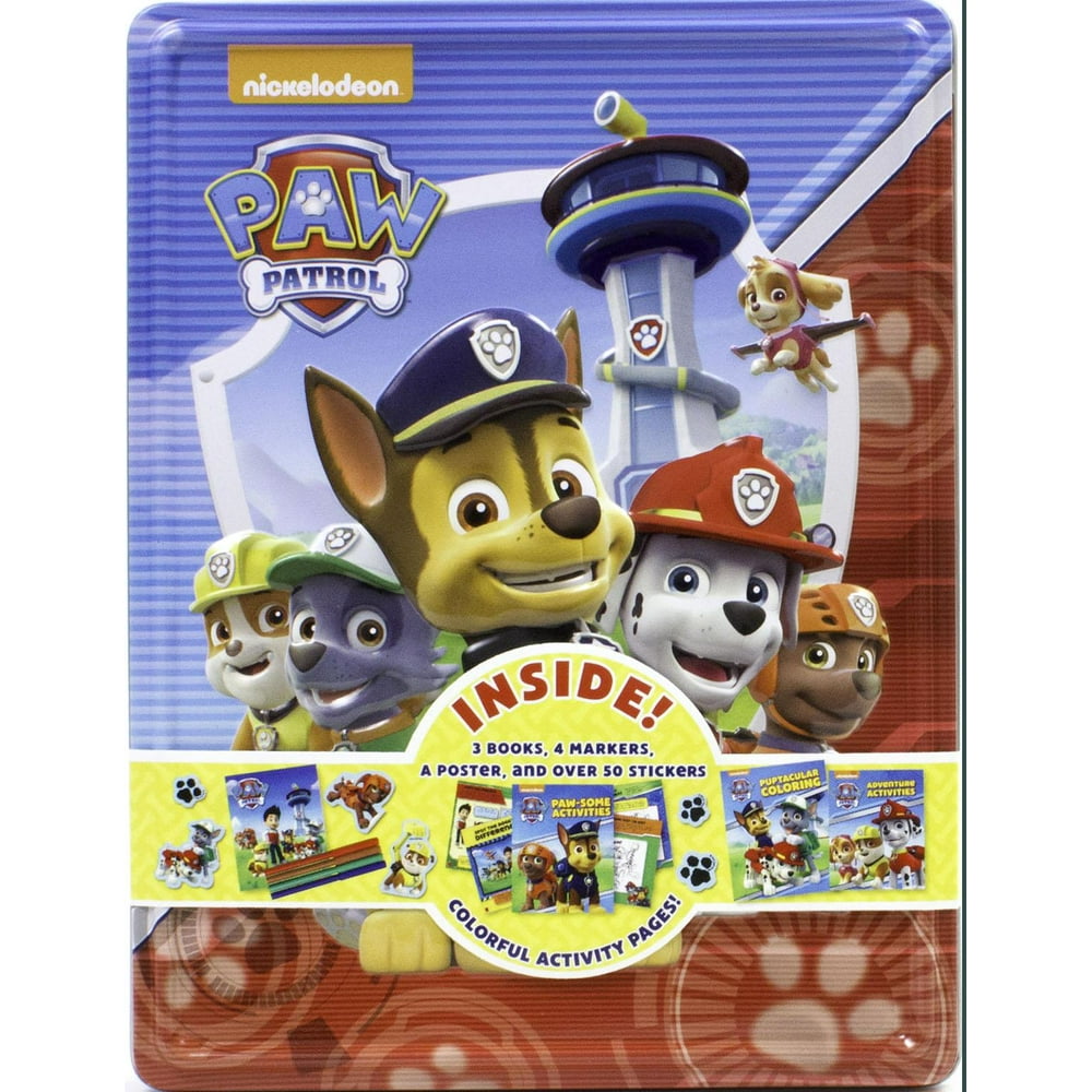 paw patrol tin activity set