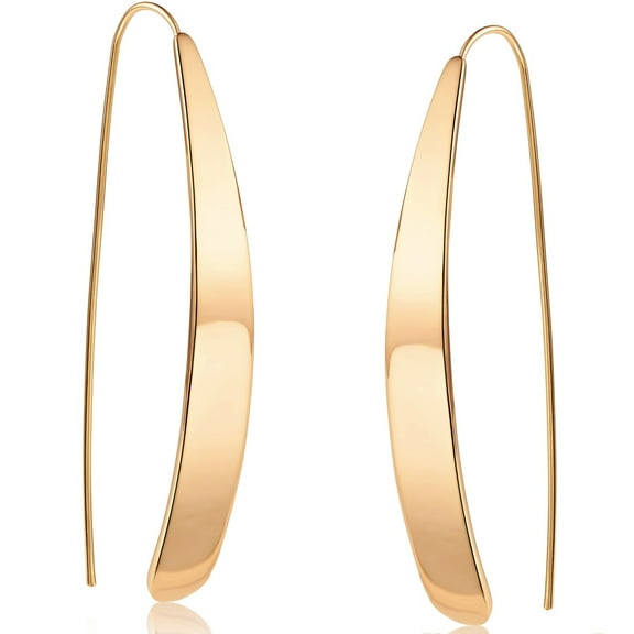 Humble Chic 14K Gold Plated Drop Earrings for Women - Long Earrings for Women