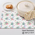 thumbnail image 5 of Placemat, Pioneer Flower Floral Print Pattern Place Mats Table Mat Set Of 2, PVC Washable Placemats for Party Kitchen Dining Decoration, 18x12 Inch, Fade Resistant, 5 of 6