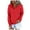 Watermelon Red, variant on Womens Workout Tops Winter Fall Loose Fit Hooded Long Sleeve Puff Cold Shoulder Hoody Solid Color Hoodie Cotton Sweatshirts Hoodies(Light Pink,XL)