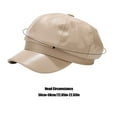 thumbnail image 3 of Retro Octagonal Newsboy Cap Faux Leather Peaked Cap Vintage Style Women Fashion Hat Casual Street Style Cap, 3 of 3