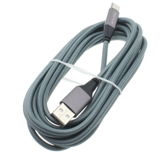 For Nokia C300/C110 - 10ft USB Cable, Type-C Charger Cord Power Wire USB-C Long Braided Fast Charge Sync Gray for Nokia C300/C110 Phones