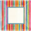 10.25'' Square Dinner Plates - 8-Pack, Poppy Stripe