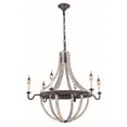 thumbnail image 1 of Elegant Lighting Woodland 31" 6 Light Chandelier, 1 of 1