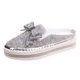 thumbnail image 2 of ZTTD Women's New Spring and Summer Bow Knot Diamond Sequins Semi Slippers Thick Soled Worn Externally Sandals, 2 of 7