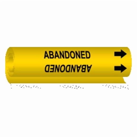 Brady Pipe Marker,Abandoned, 5622-II 5622-II