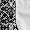 thumbnail image 4 of Black and White Microwave Oven Cover, Monochrome Bullseye Style Flowers Curved Half Circles Pattern Abstract, Water Resistant Organizer with Pockets Kitchen, 36" x 12", Black and White, by Ambesonne, 4 of 4