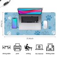 thumbnail image 5 of Long Mouse Pads for Desk,Blue Dog Paw Footprint Desk Mats on Top Of Desks, Desk Mouse Pad Extra Large with 3mm Non-Slip Base and Stitched Edge for Gaming,Office,Work,Home 35.4"x15.7", 5 of 6