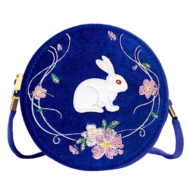 Bolso pequeño con bordado Hanfu para niños, bolso redondo de terciopelo fresco pequeño para niñas, novedad de Otoño/Invierno 2023 Zhivalor CPB-US-XD2209-4