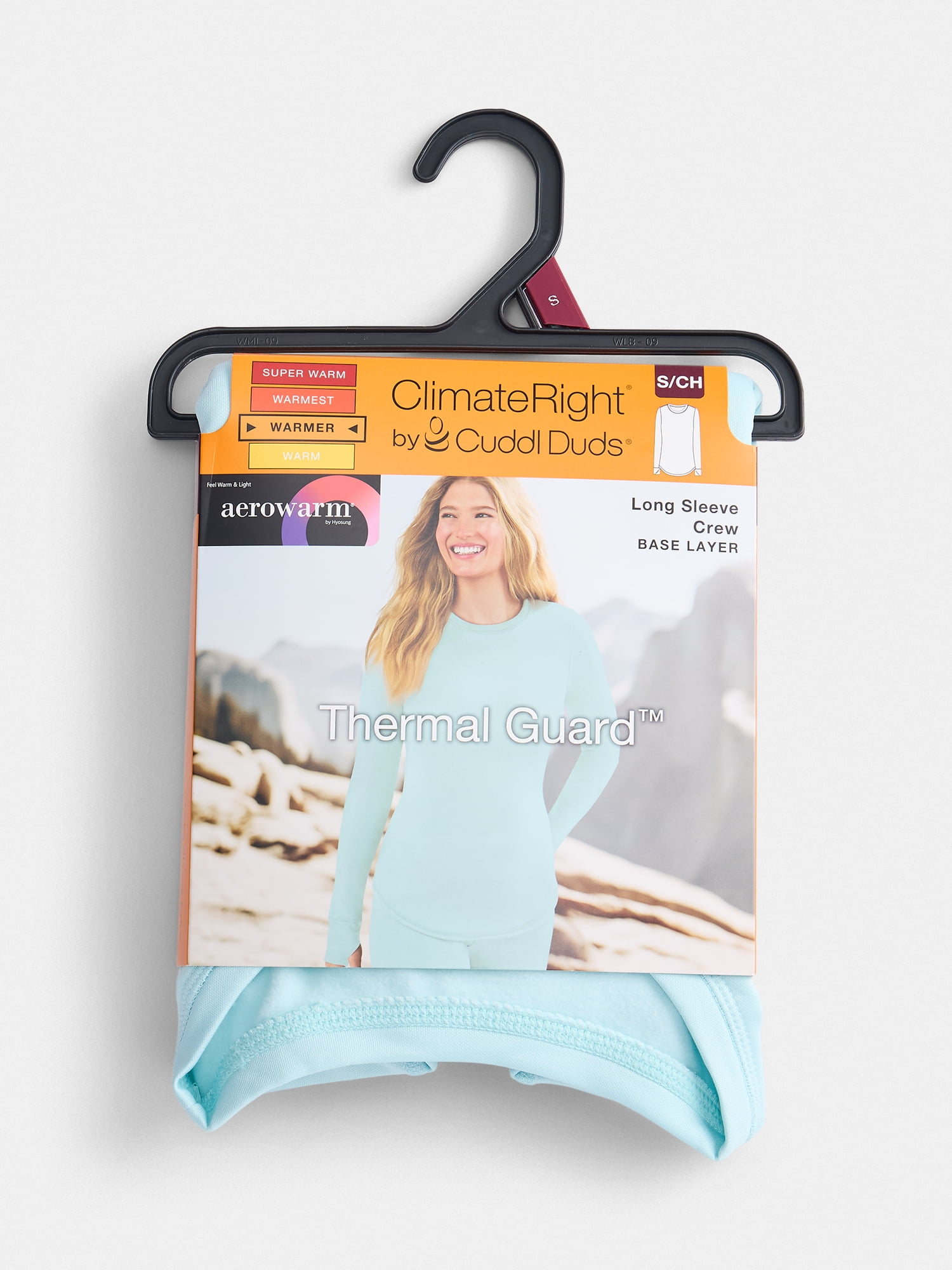 ClimateRight by Cuddl Duds Women's Warmer Crewneck Thermal Base Layer Thermal Top, Sizes XS-4X