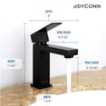 thumbnail image 3 of Dyconn Faucet VS1H23A-BLK Wade Single-Handle Bathroom Vanity Faucet, Black, 3 of 7