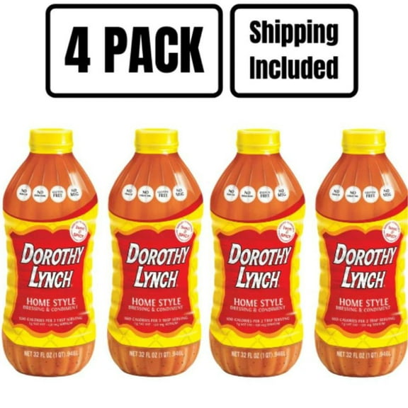 Homestyle Dorothy Lynch Salad Dressing | Gluten Free | Trans Fat-Free Ingredients | Sweet and Spicy | Thick And Creamy | Pack of 4 | 32 oz. | Shipping Included