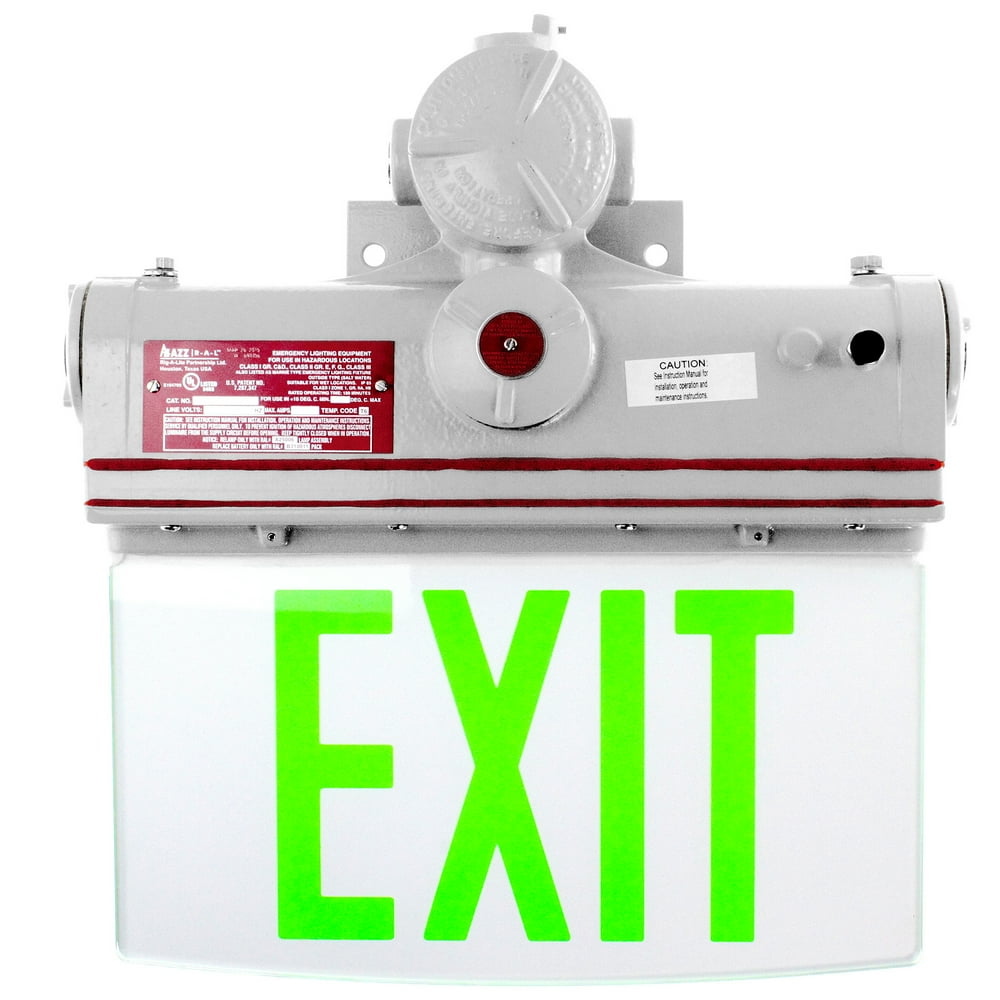 RAL RigALite XPEX1GDTWPEM Explosion Proof Led Exit Sign Single Face