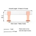 thumbnail image 3 of knobelite 5 Pack Kitchen Cabinet Handles Cabinet Pulls 3 inch Hole Center Square Square Acrylic Clear Crystal Cabinet Handles with Rose Gold Zinc Alloy Base, Drawer Pulls for Kitchen Cabinet Cupboard, 3 of 5