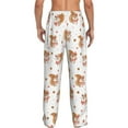 thumbnail image 3 of Uemuo Squirrel Giving A Gift Pattern Men's Wide Leg Palazzo Lounge Pants with Pockets Light Weight Loose Comfy Casual Pajama Pants-Large, 3 of 9