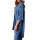 thumbnail image 4 of Set de salón Outfit PRETTYGARDEN para mujer, 2 piezas, azul, talla M, 4 of 8