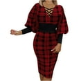 thumbnail image 3 of Robes Longues pour Femmes Été Femmes Décontractées Manches Longues Imprimées Col en V Taille Robes Manches Longues Robe d'Été Femmes Longues Robes Été Robe d'Été avec Manches pour Femmes, 3 of 5