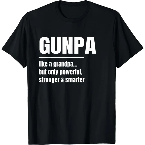Gunpa Funny Grandpa Humor Playful Grandfather Novelty Family Unisex T-Shirt, up to size 5XL