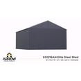 thumbnail image 4 of Arrow Elite 12 x 16 x 8 ft Anthracite Steel Storage Shed, 4 of 8