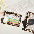 thumbnail image 2 of FORMRS 2 Pack Pencil Pouch for 3 Ring Binder with Clear Window Zipper Case, Brown Floral, 2 of 6