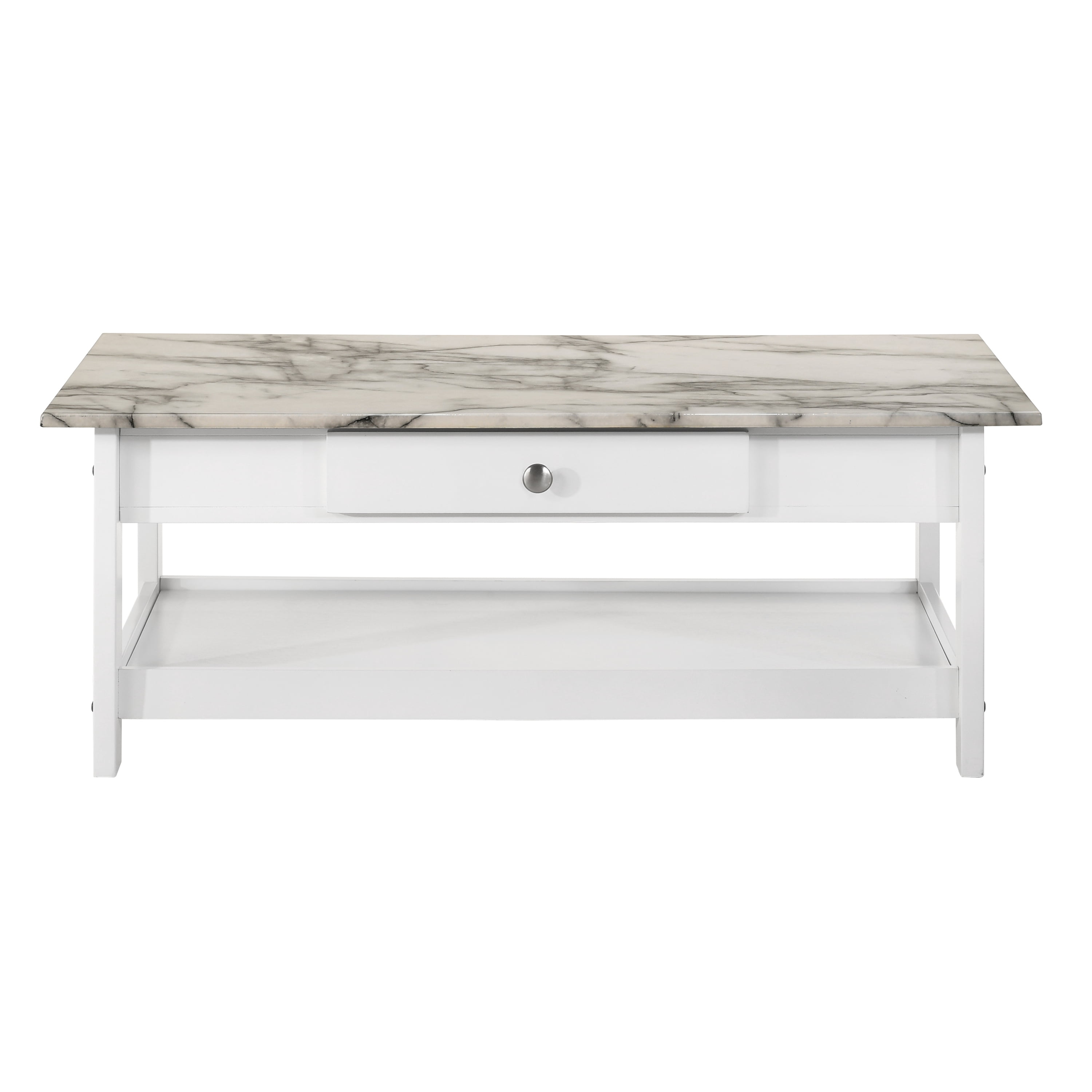 Furniture of America Umbra Storage Wood White 3-Piece Coffee Table Set