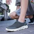thumbnail image 6 of Men's Trainers Shoes Lassless S𝗅ip On Sneakers Hollow Out Mesh Breathable Shoes Lightweight Wide Width Sports Shoes for Workout Gym Driving Hiking Running, 6 of 8