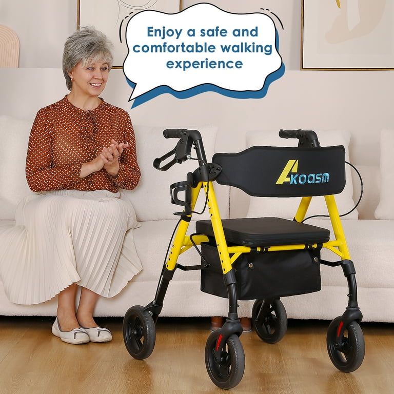 Nova Medical Dragon Fold n' Go Rise UP Rollator Upright Standing Walker Nova Medical Dragon Fold n' Go Rise UP Rollator Upright Standing Walker