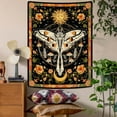 thumbnail image 4 of Gojian Orange Moth Tapestry Boho Retro Floral Flowers Tapestries Aesthetic Vintage Mushroom Tapestries for Bedroom Indie Small Tapestry Wall Hanging for Living Room Dorm, 4 of 6