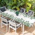thumbnail image 2 of Green Eucalyptus Leaves Table Cloths for 8 Foot Rectangle Tables, Watercolor Farmhouse Country Plant Patio Waterproof Elastic Fitted Tablecloths, Washable Rectangular Table Cover for Camping, 2 of 8