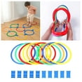 thumbnail image 2 of Hopscotch Ring Set Outdoor Toy for Kids - 10 Hoops and Connectors for Active Play - Physical Activity Game for Boys and Girls - Durable Playground for Backyard, 2 of 8