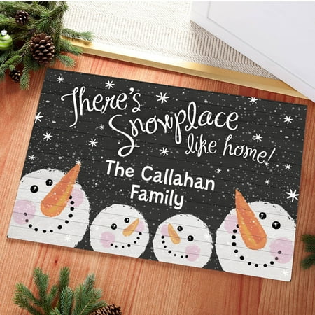Personalized Doormat There S Snowplace Like Home Family Of Four