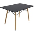 thumbnail image 1 of Mesa Estilo Eames Comedor Negro Rectangular MUNDO IN Hogar, 1 of 7