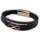 thumbnail image 2 of Pulsera Hombre de Infinito LUCKMAN, Piel Vegana y Acero Inoxidable, Modelo Felix dorado UNITALLA, 2 of 7