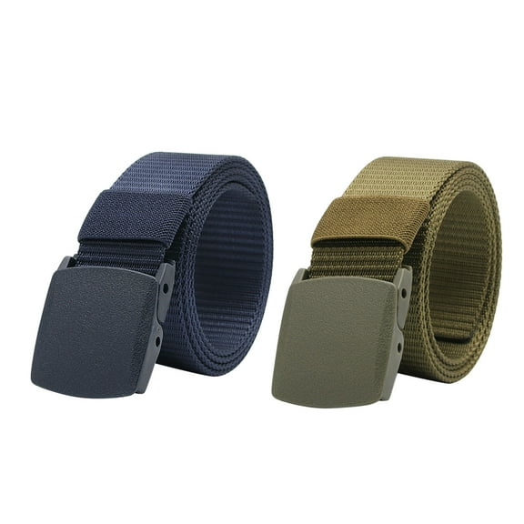 NICEXMAS 2Pack Adjustable Canvas Belt with Waist Support for Men and Women Daily Wear