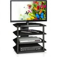 thumbnail image 2 of Furinno Econ Engineered Wood 4-Tier Petite TV Stand for TV up to 25" in Black, 2 of 7