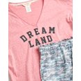 thumbnail image 3 of Conjunto de pijama Lucky Brand, camiseta con estampado drapeado para mujer, 3 of 6