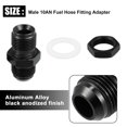 thumbnail image 4 of Unique Bargains Car Male 10AN Bulkhead Fuel Cell Fitting Adapter Replacement Straight Aluminum Black, 4 of 7