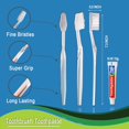 thumbnail image 2 of 50-pack disposable toothbrushes with toothpaste set, includes 150 individually packaged dental flossers, 2 of 4